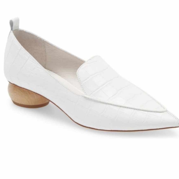 Jeffery Campbell Viona Pointed Toe Croc-Embossed Leather Loafers Size 6.5 - Picture 7 of 7